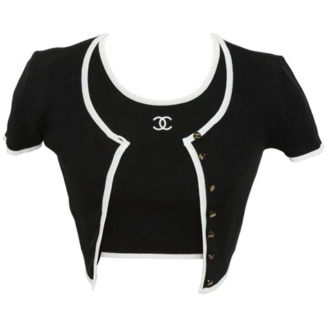 chanel crop sweater|chanel sweater vintage.